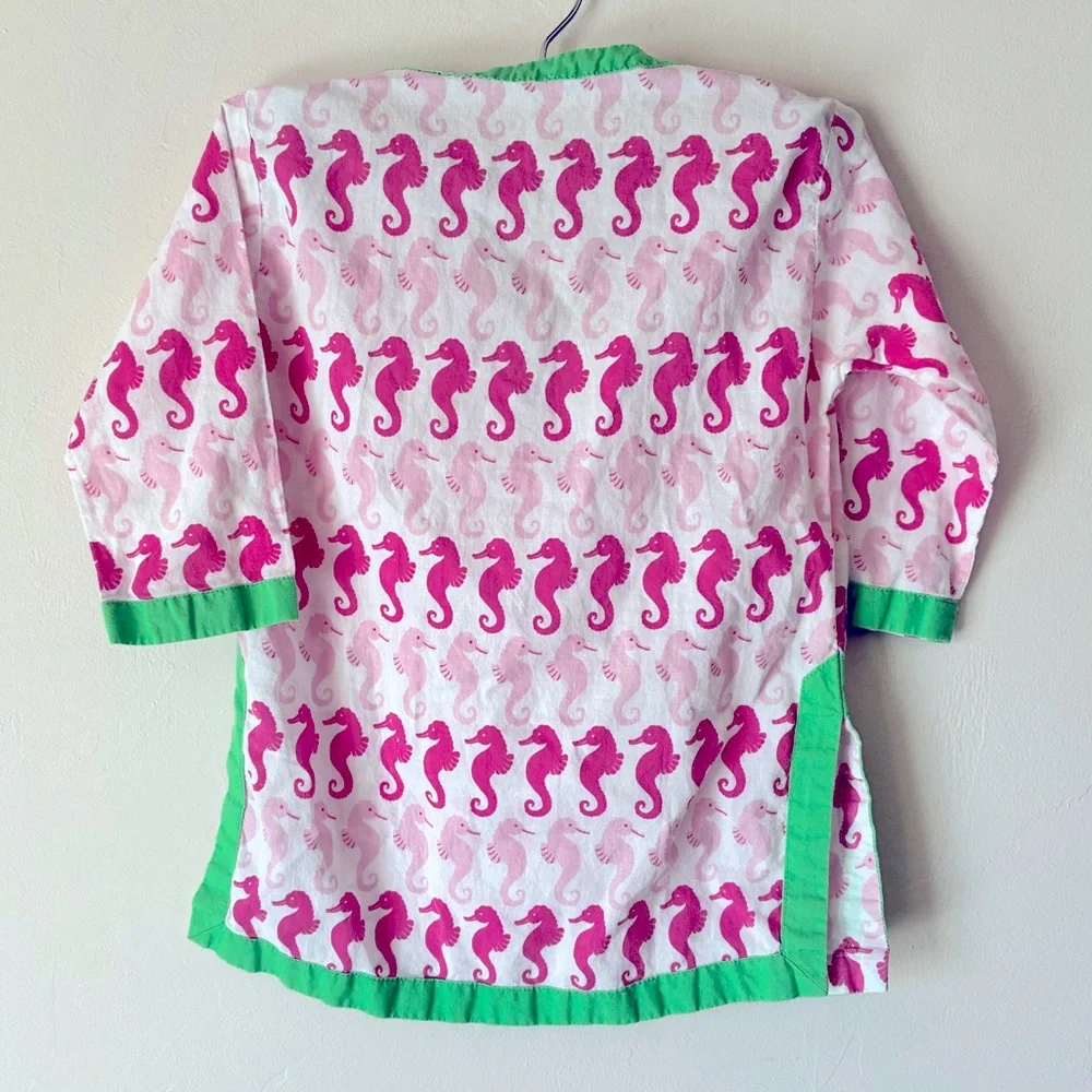 Pottery Barn Kids Pink Seahorse Print Cover Up